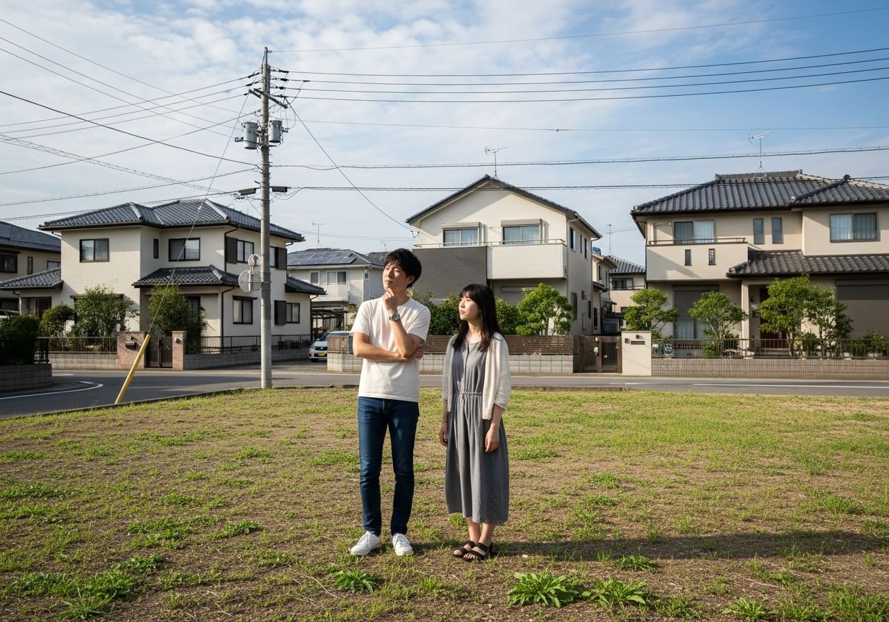 土地探しをする夫婦