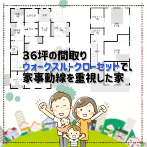 36坪ウォークスルークローゼットのある間取り