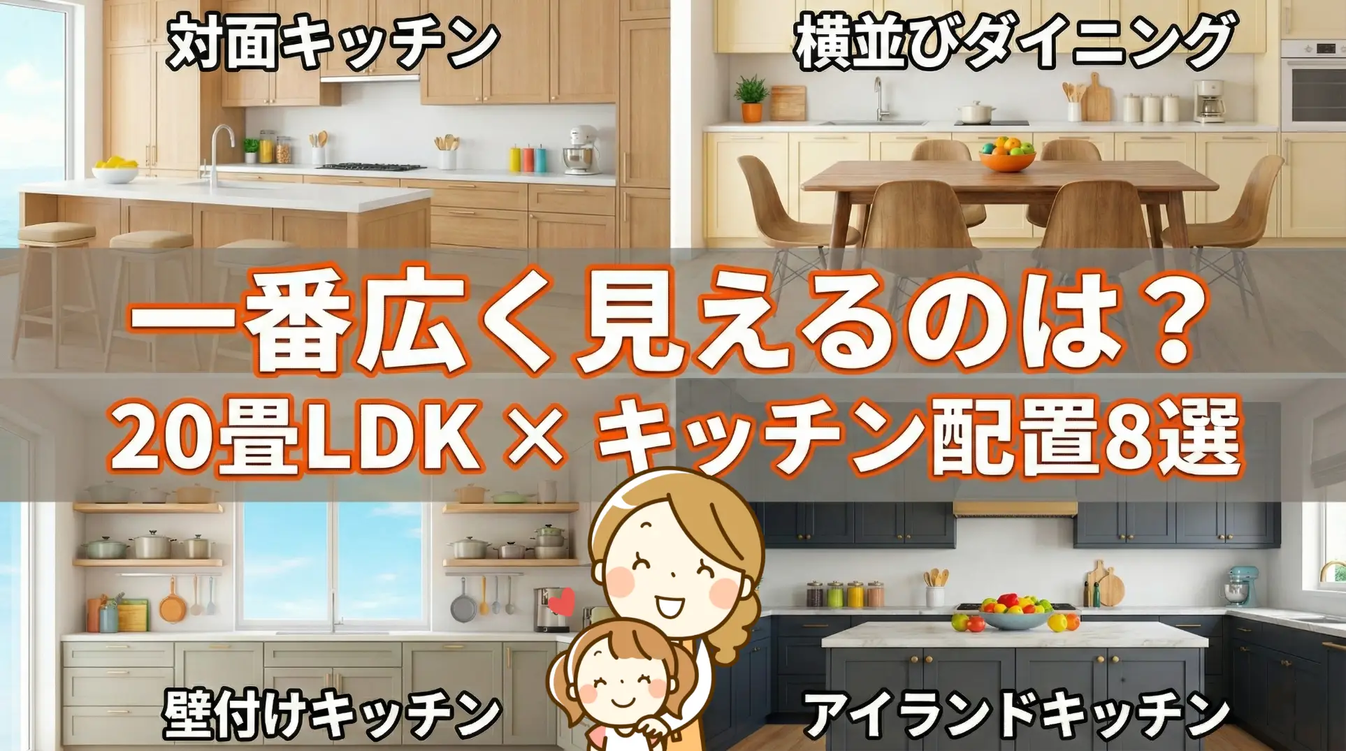 キッチンレイアウト20畳LDK