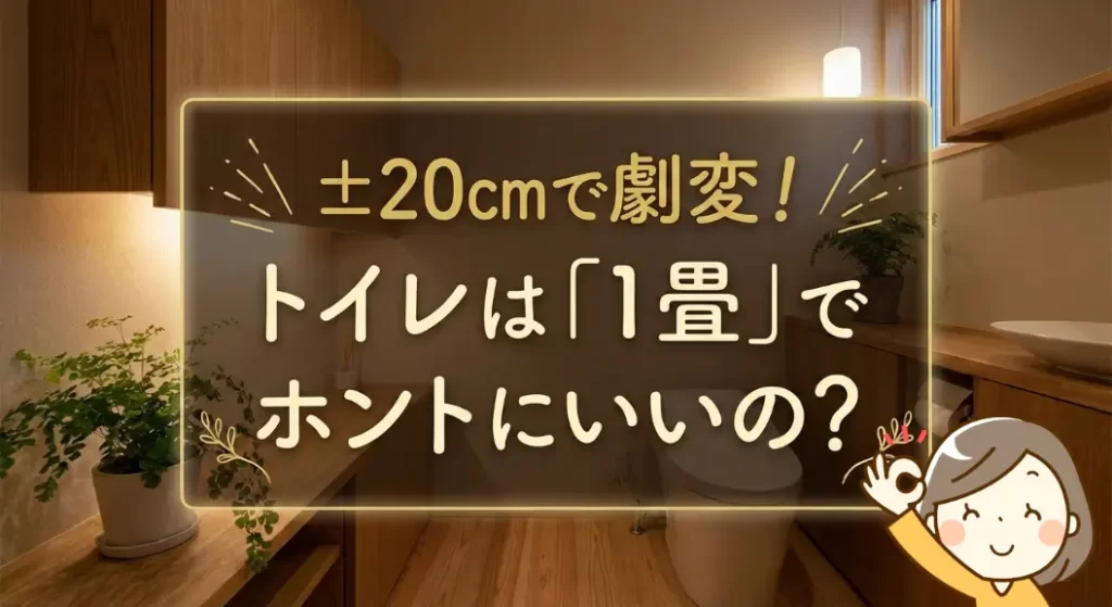 トイレの広さはどれが正解？0.75畳・1畳・1.25畳のサイズ感を徹底比較！