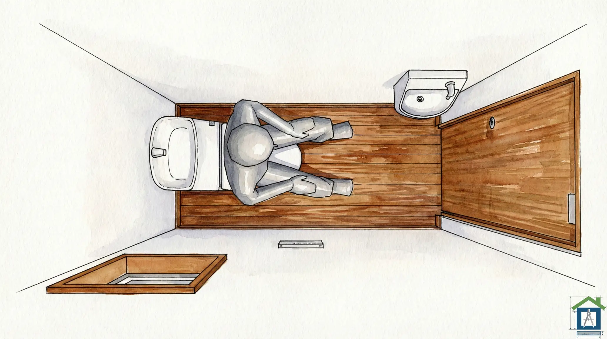 1畳の標準的なトイレ