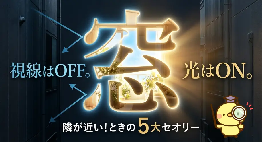 隣の家が近い…窓から視線を外し明るく快適にする5大セオリー