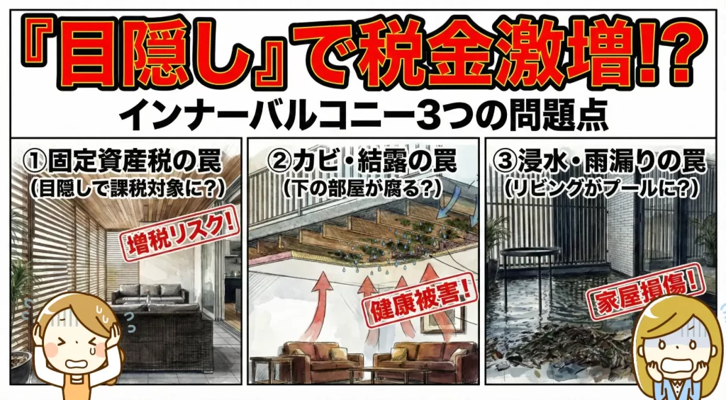インナーバルコニーで固定資産税が激増!?ＦＰが教える3大デメリット