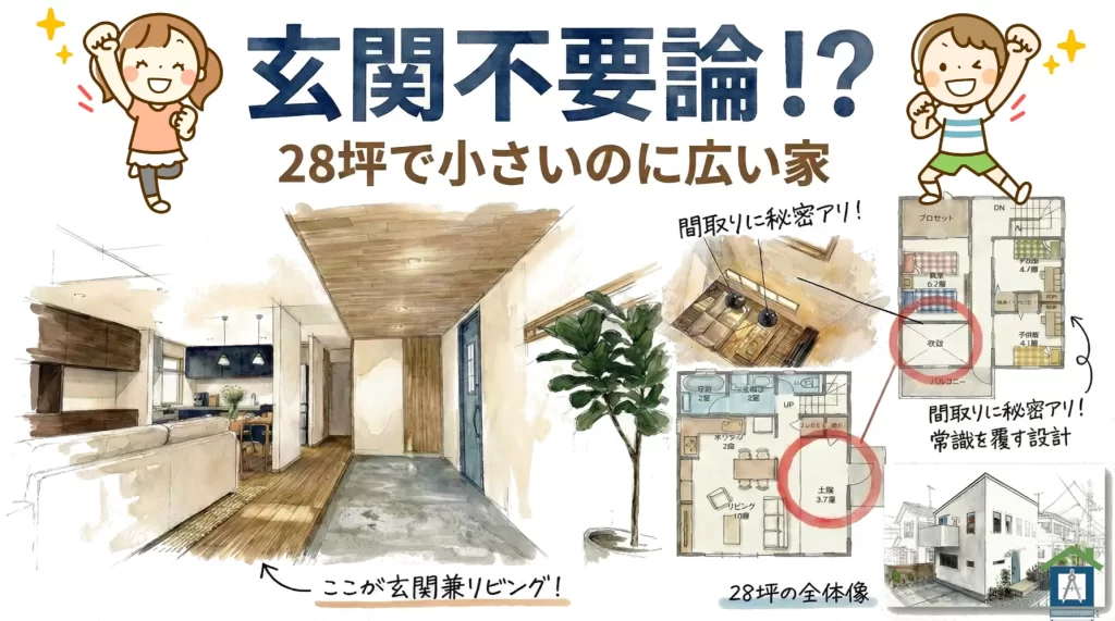 玄関不要論_28坪で小さいのに広い家
