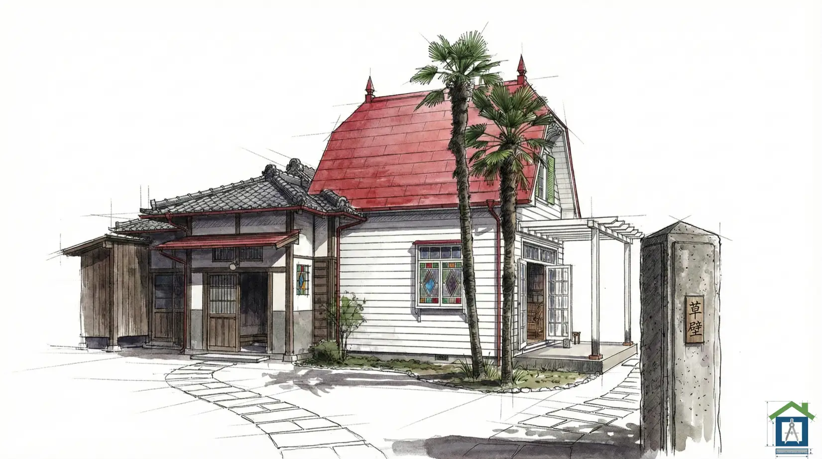 サツキとメイの家を再現した外観パース