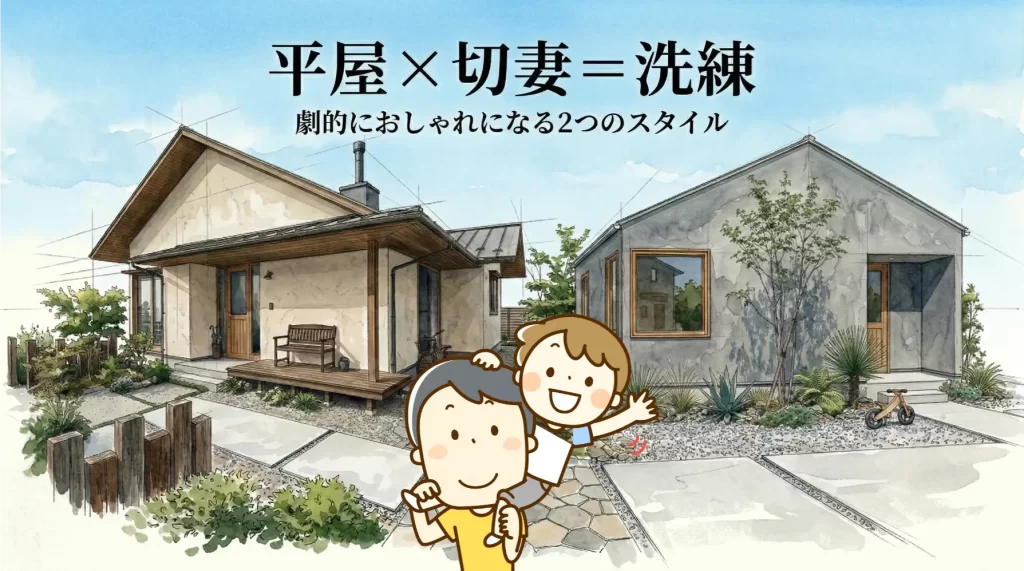 平屋×切妻＝洗練