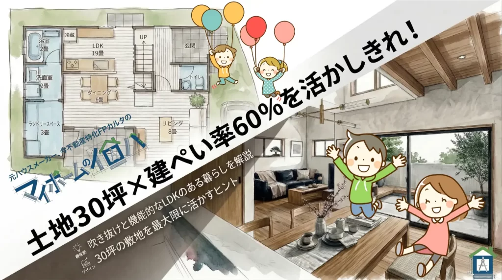 土地30坪×建ぺい率60%を活かしきれ